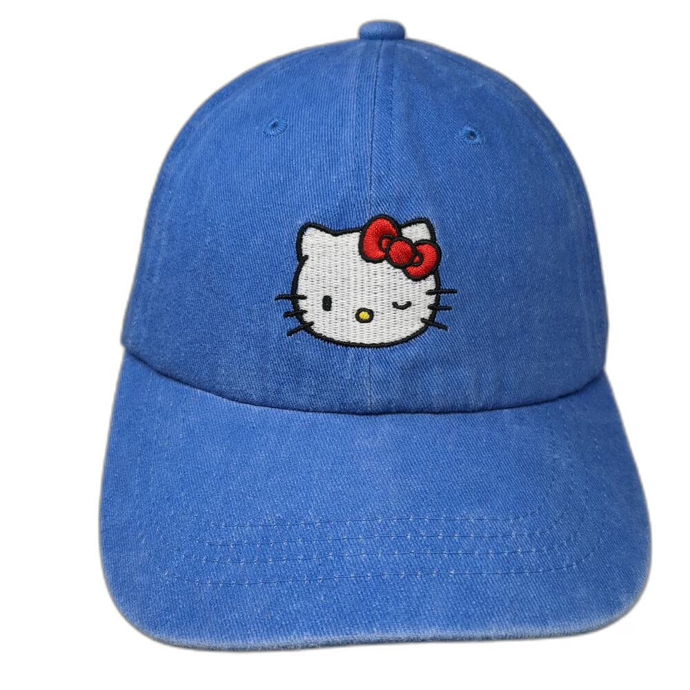 Aeropostale Snapback Blue One Size Hello Kitty Sanrio Embroidered Cotton Hat